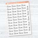 TV Time Clear Matte Planner Stickers | F18 Event Labels | E-348-CM