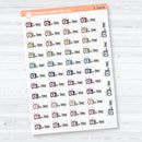 TV Time Clear Matte Planner Stickers | F18 Event Labels | E-348-CM