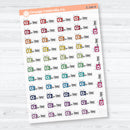 TV Time Clear Matte Planner Stickers | F18 Event Labels | E-348-CM