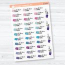 Work From Home Clear Matte Planner Stickers | F18 Event Labels | E-349-CM