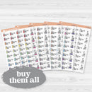 Cleaning Time Clear Matte Planner Stickers | F18 Event Labels | E-350-CM