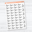 Cleaning Time Clear Matte Planner Stickers | F18 Event Labels | E-350-CM