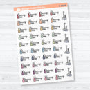 Cleaning Time Clear Matte Planner Stickers | F18 Event Labels | E-350-CM