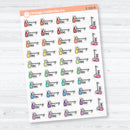 Cleaning Time Clear Matte Planner Stickers | F18 Event Labels | E-350-CM