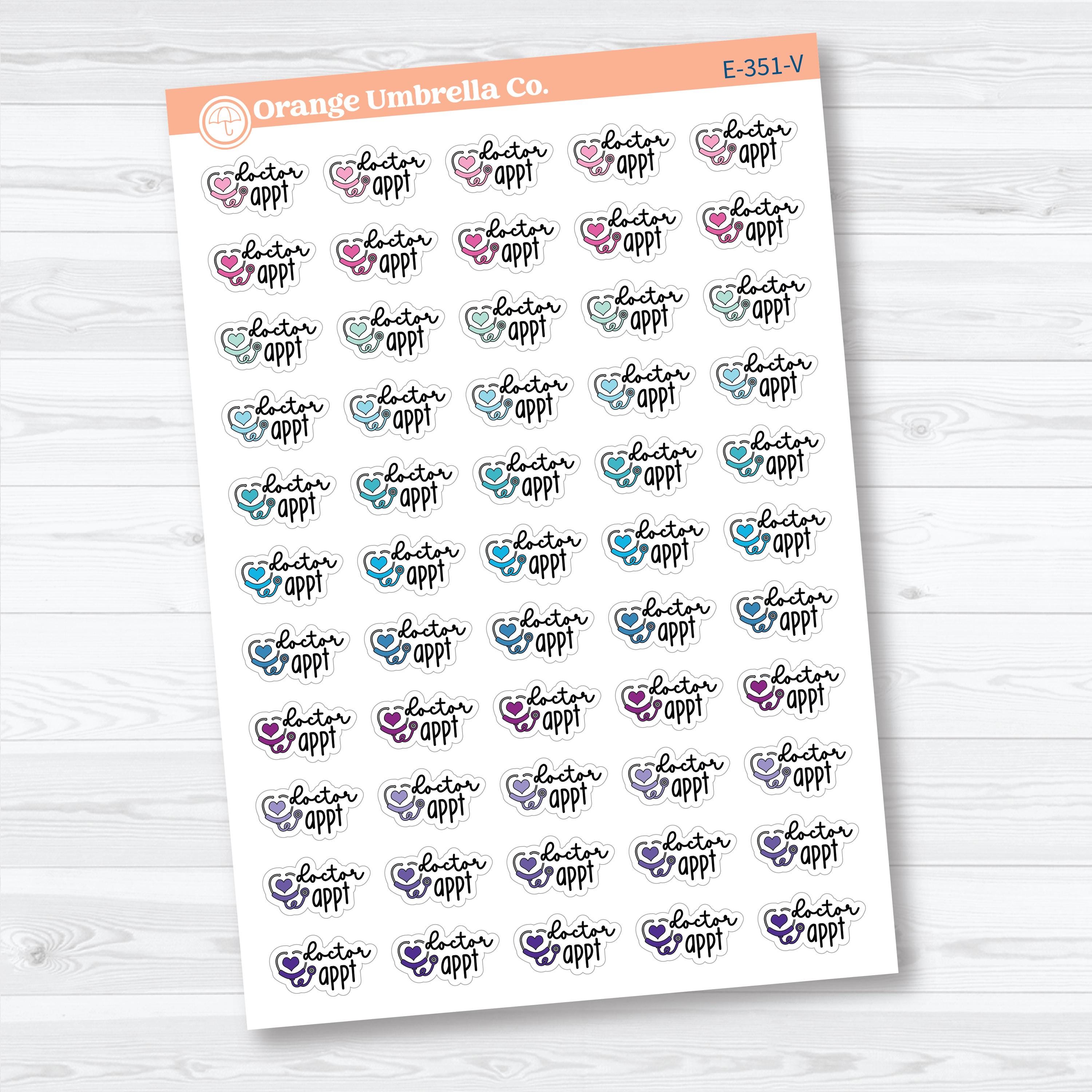 Doctor Appointment Planner Stickers | F18 Event Labels | E-351