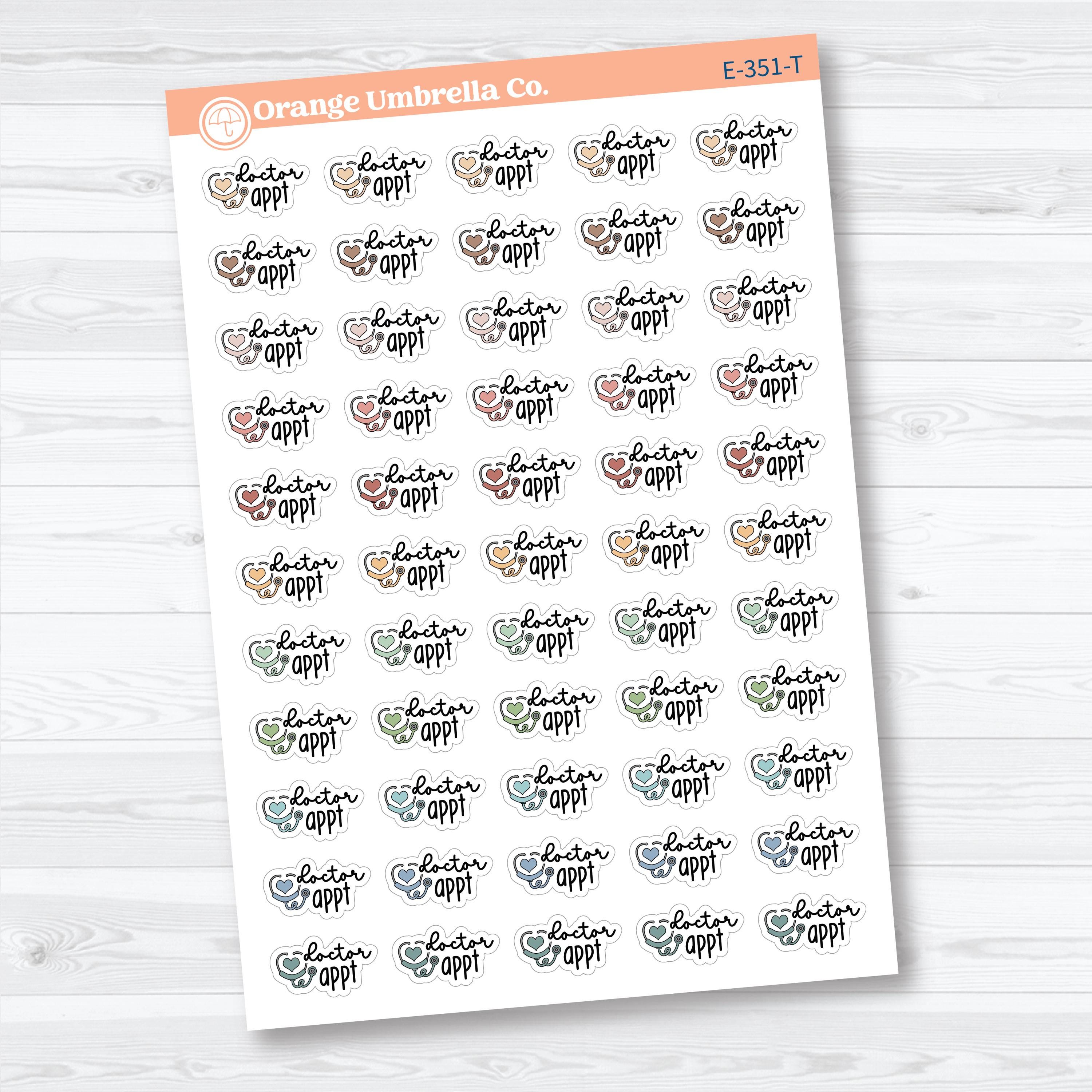 Doctor Appointment Planner Stickers | F18 Event Labels | E-351