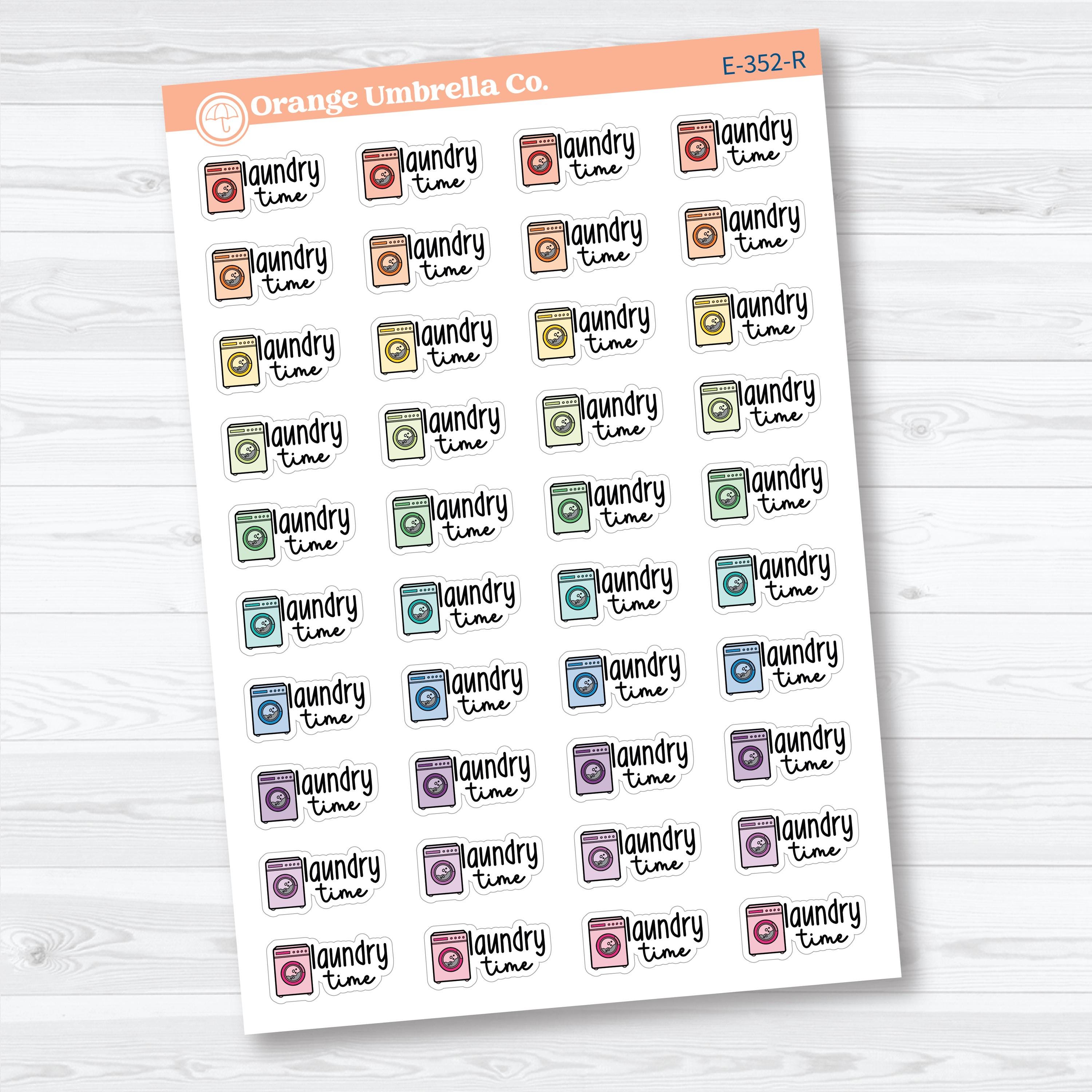 Laundry Time Planner Stickers | F18 Event Labels | E-352