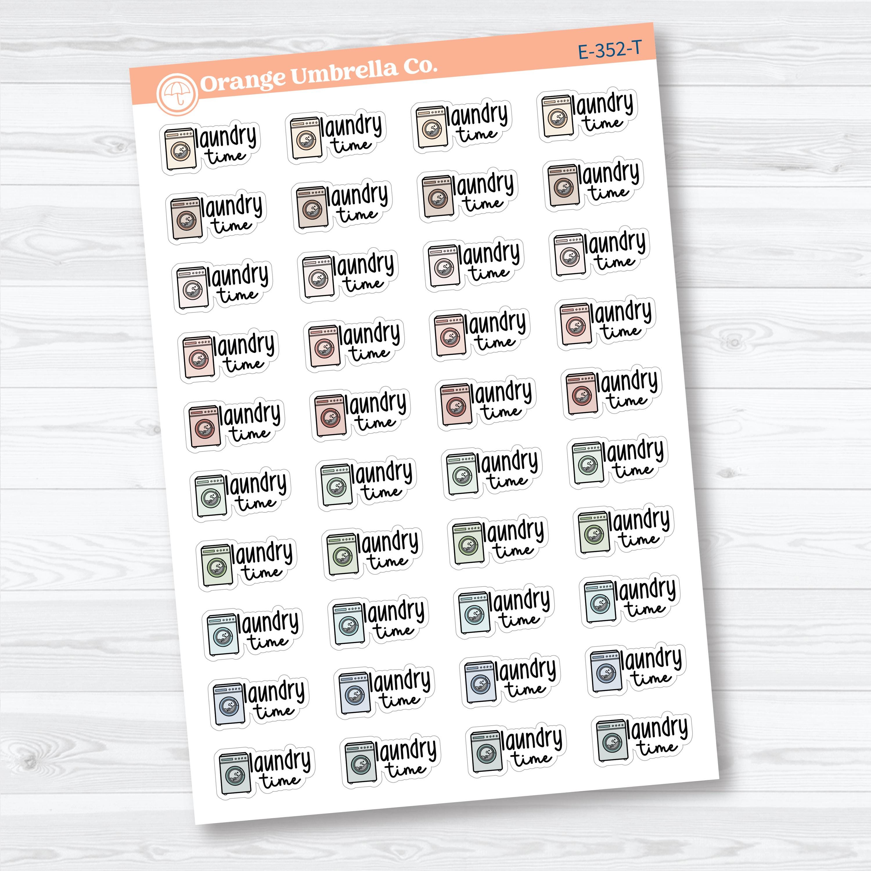 Laundry Time Planner Stickers | F18 Event Labels | E-352