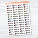 Pay Bills Clear Matte Planner Stickers | F18 Event Labels | E-353-CM