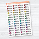 Pay Bills Clear Matte Planner Stickers | F18 Event Labels | E-353-CM