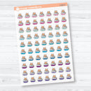 Mini Litter Box Spazz Clear Matte Icons | Planner Stickers | I-531-CM