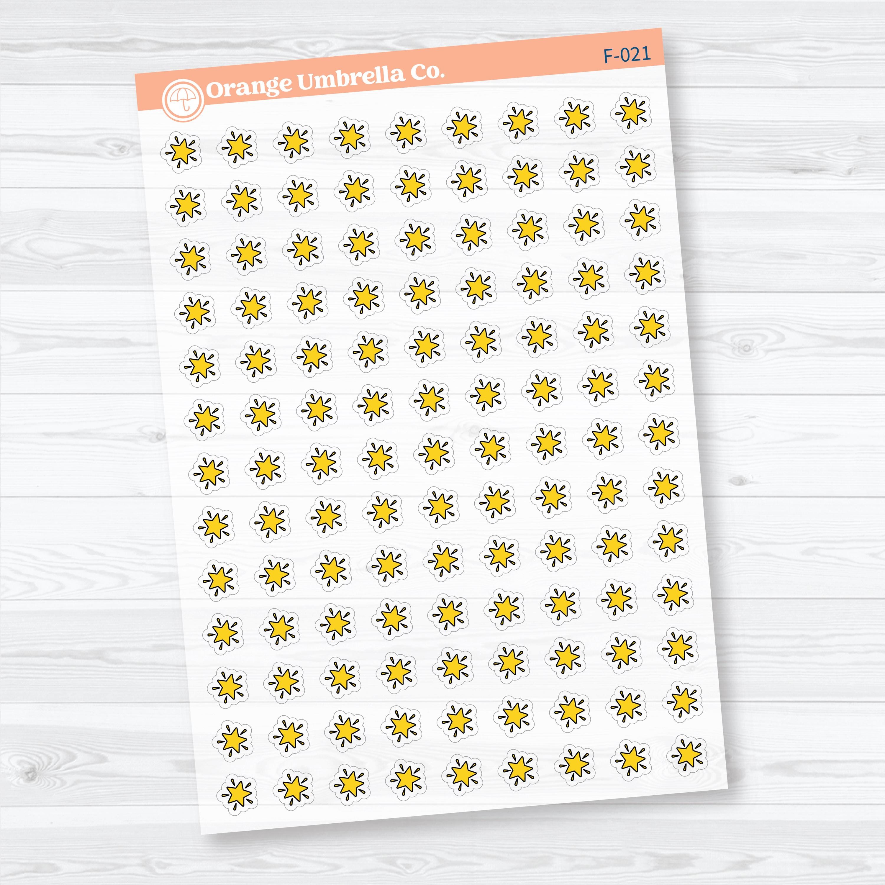 Star Inductive Bible Study Clear Matte Faith Icons Planner Stickers | F-021-CM