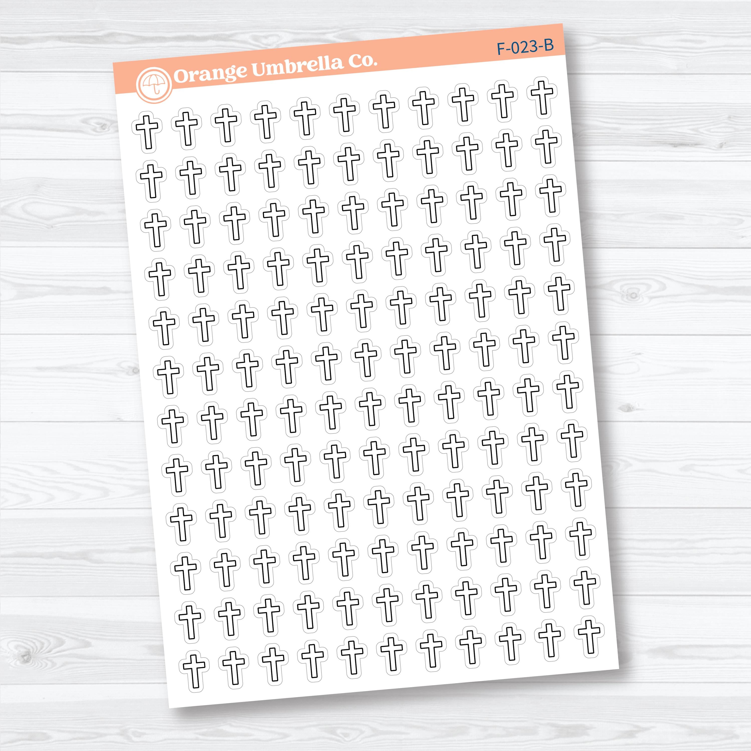 Cross Inductive Bible Study Jesus Faith Icons | Planner Stickers | F-023