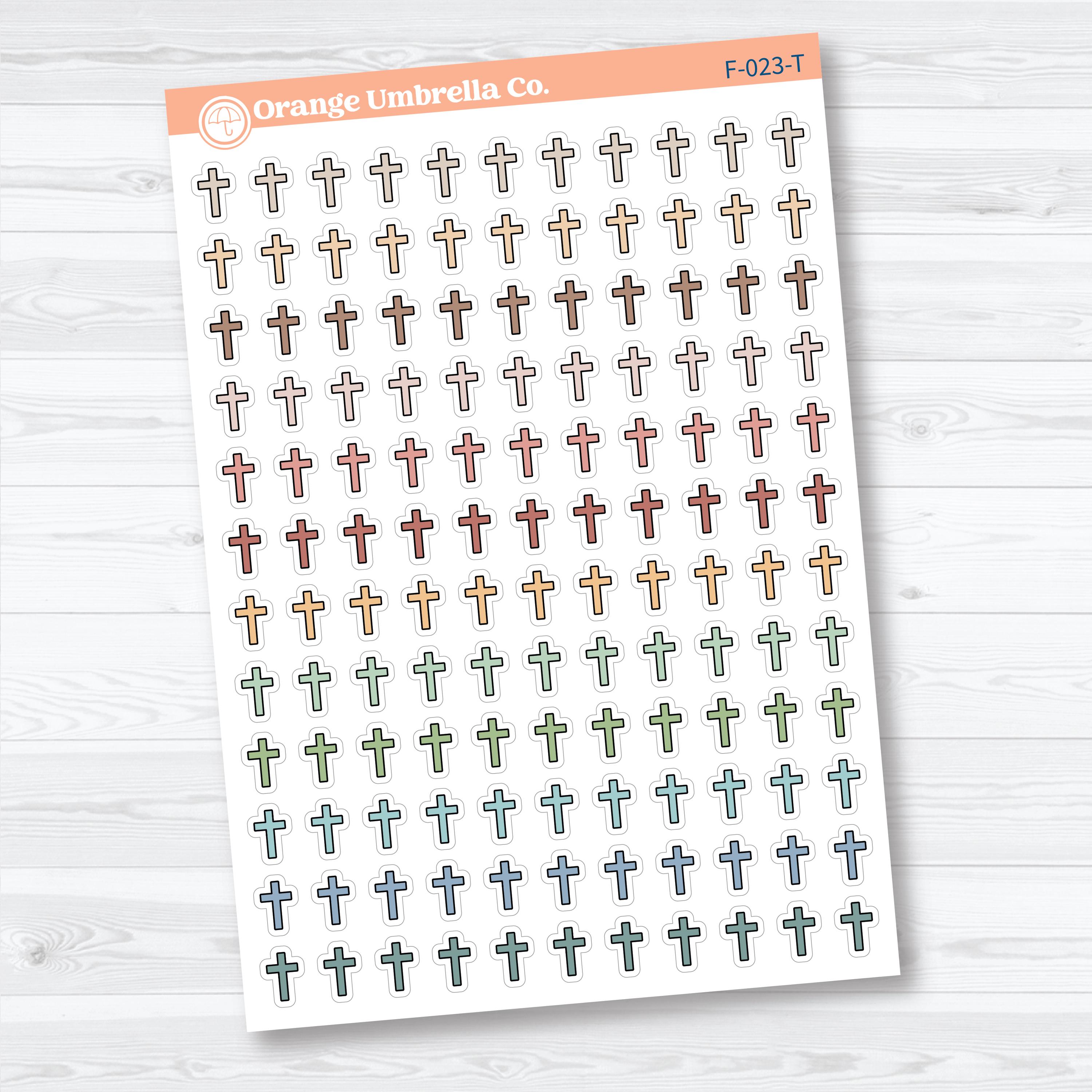 Cross Inductive Bible Study Jesus Faith Icons | Planner Stickers | F-023