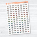 Crown Inductive Bible Study | Clear Matte Faith Icons Planner Stickers | F-024-CM