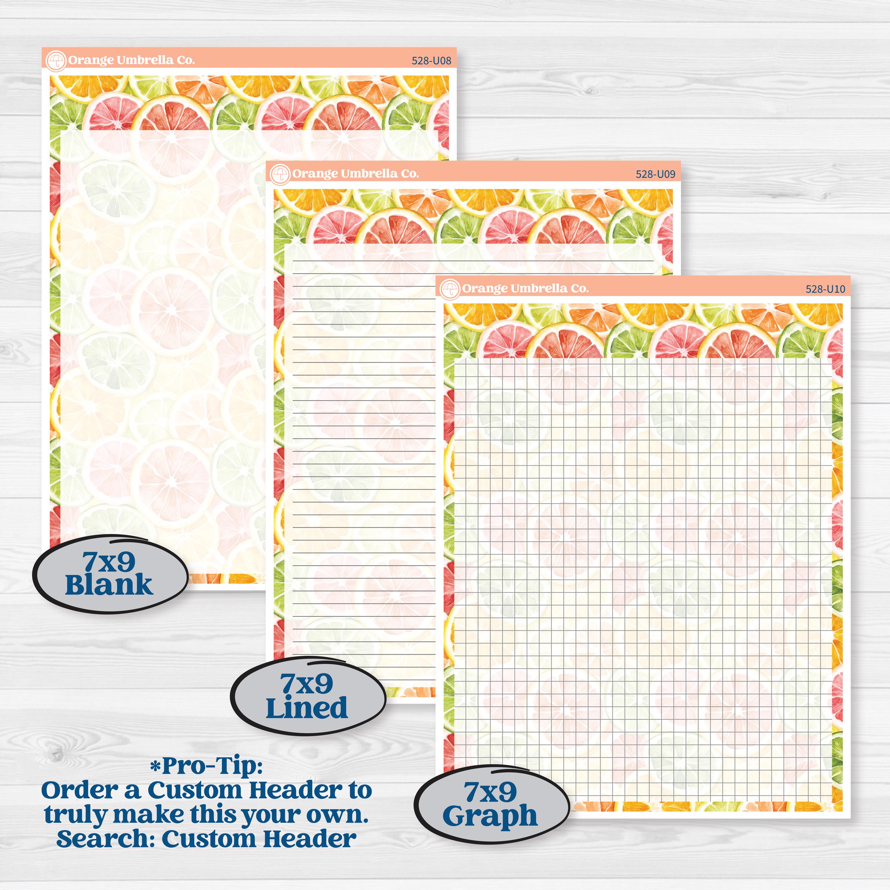 Bright Fruit Stickers | A5 or 7x9 Create Your Own Monthly or Dashboard Universal | Reading Log Sticker Kit | Burst | KIT-528-U