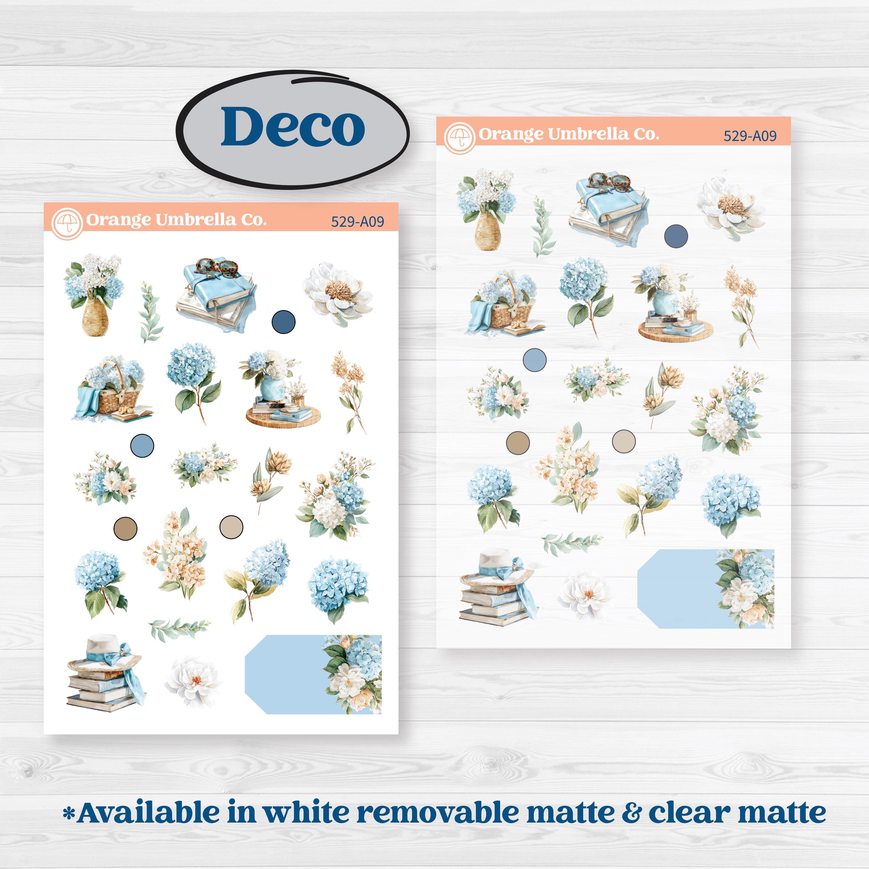 Seaside Floral | Weekly Sticker Kit for Vertical Planners like Erin Condren | On The Cape | KIT-529-A