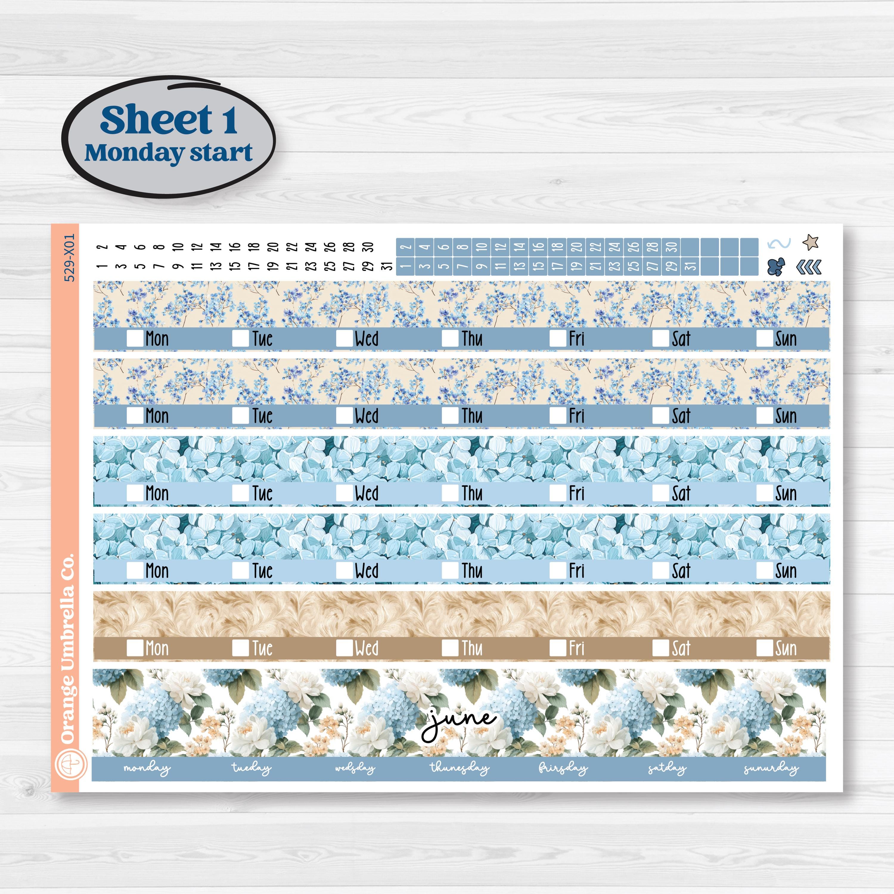 Seaside Floral | Laurel Denise Jo Large Planner Kit Stickers | On The Cape | KIT-529-X