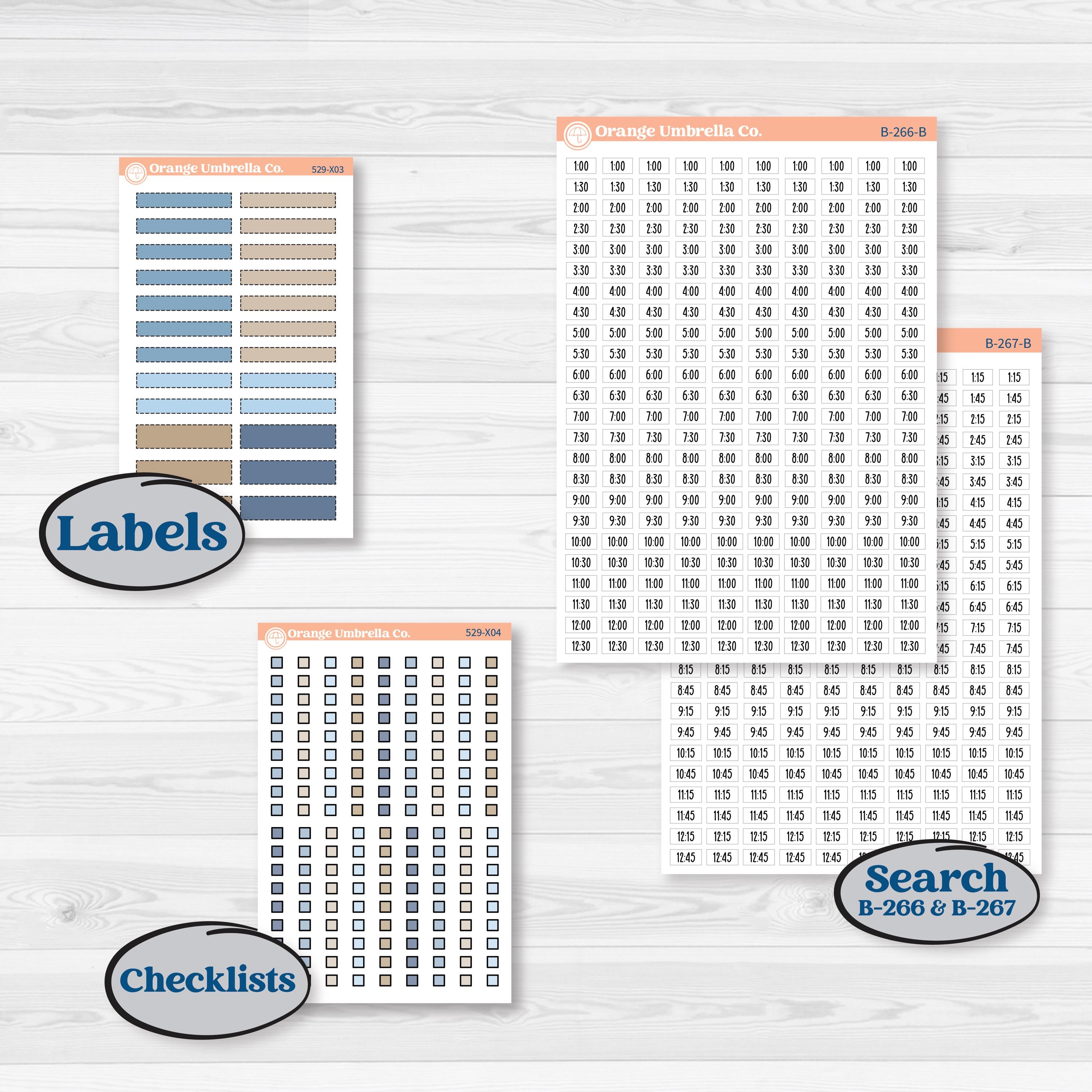 Seaside Floral | Laurel Denise Jo Large Planner Kit Stickers | On The Cape | KIT-529-X