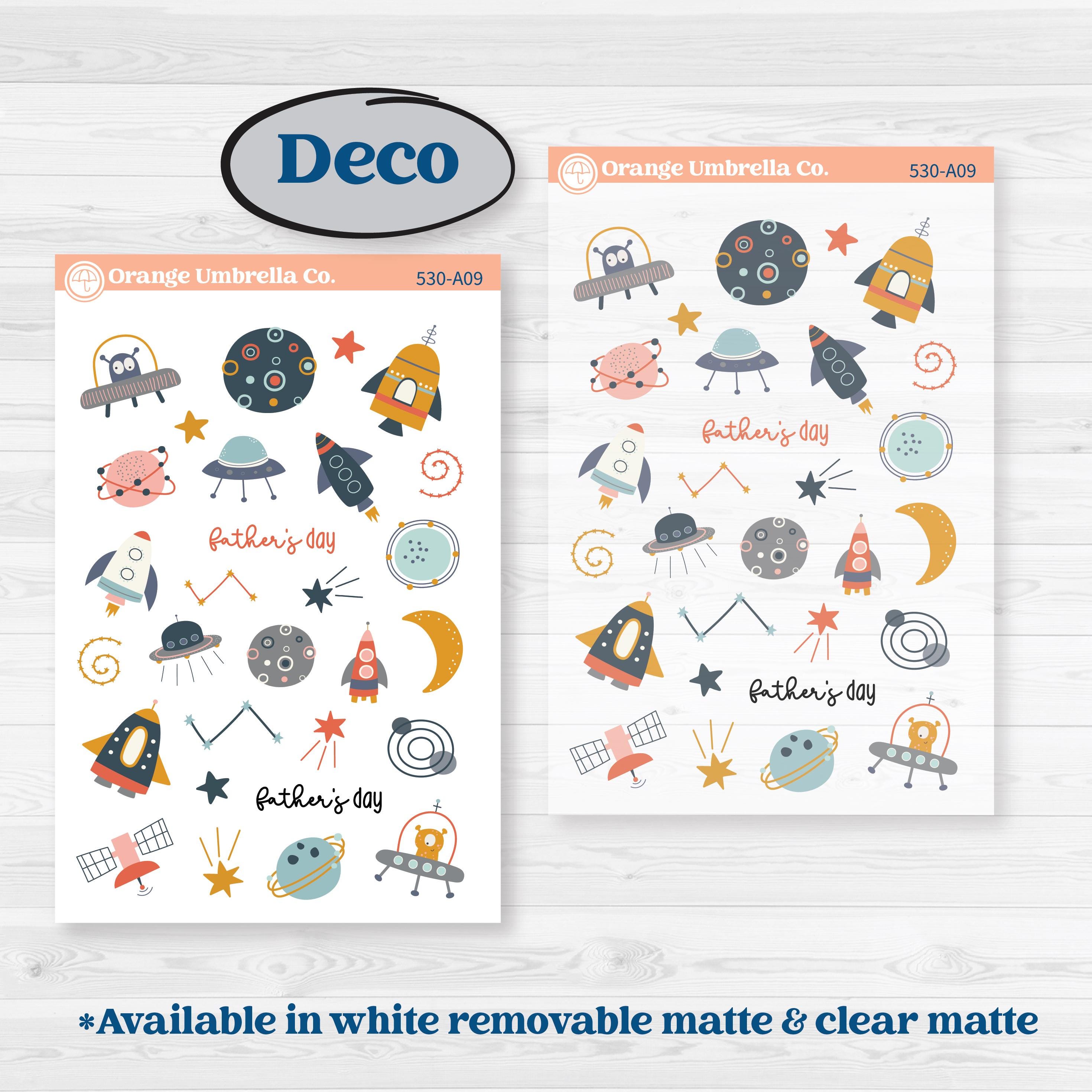 Space Father’s Day | Weekly Sticker Kit for Vertical Planners like Erin Condren | Outta This World | KIT-530-A
