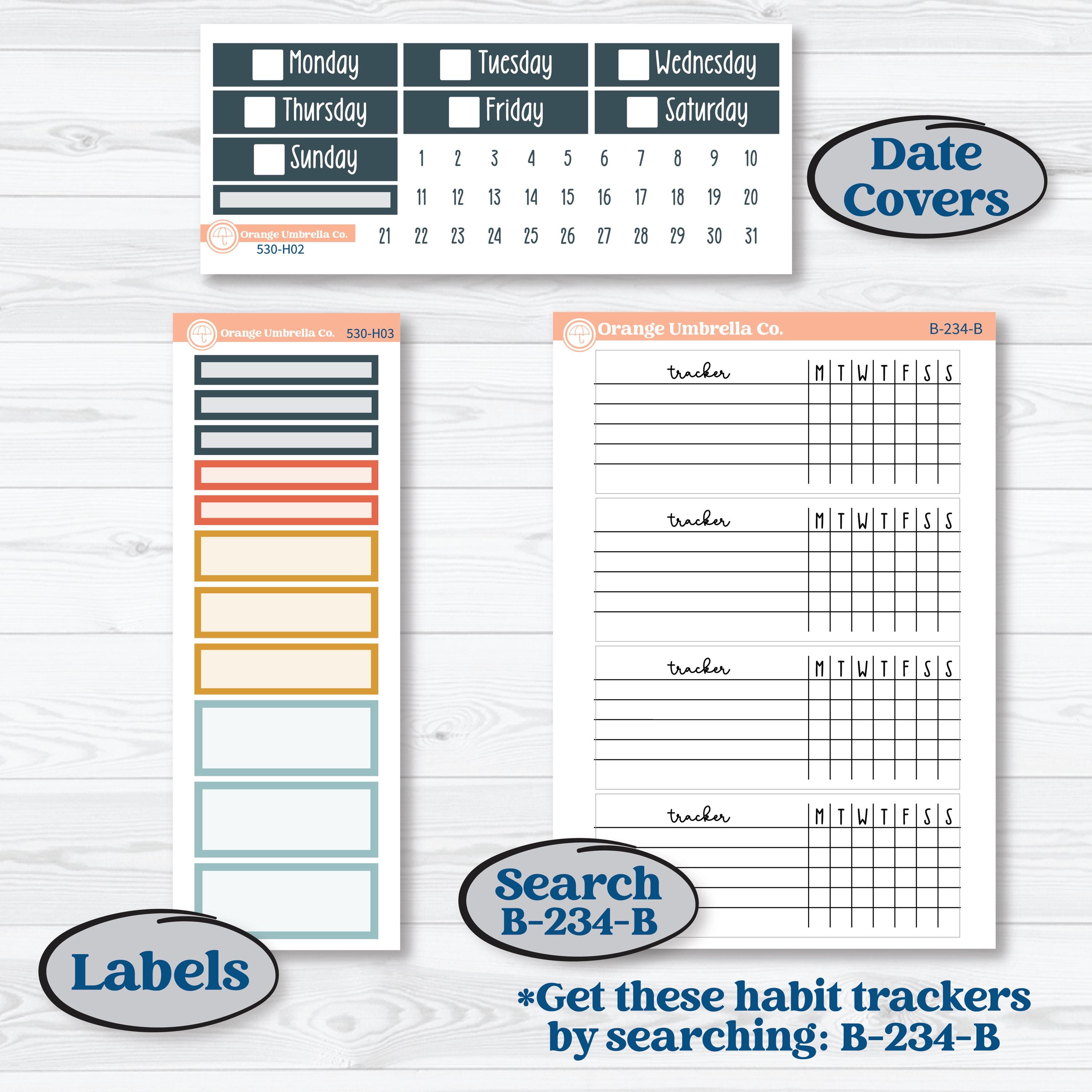 Space Father’s Day | Plum Vertical Priorities 7x9 Planner Kit Stickers | Outta This World | KIT-530-H