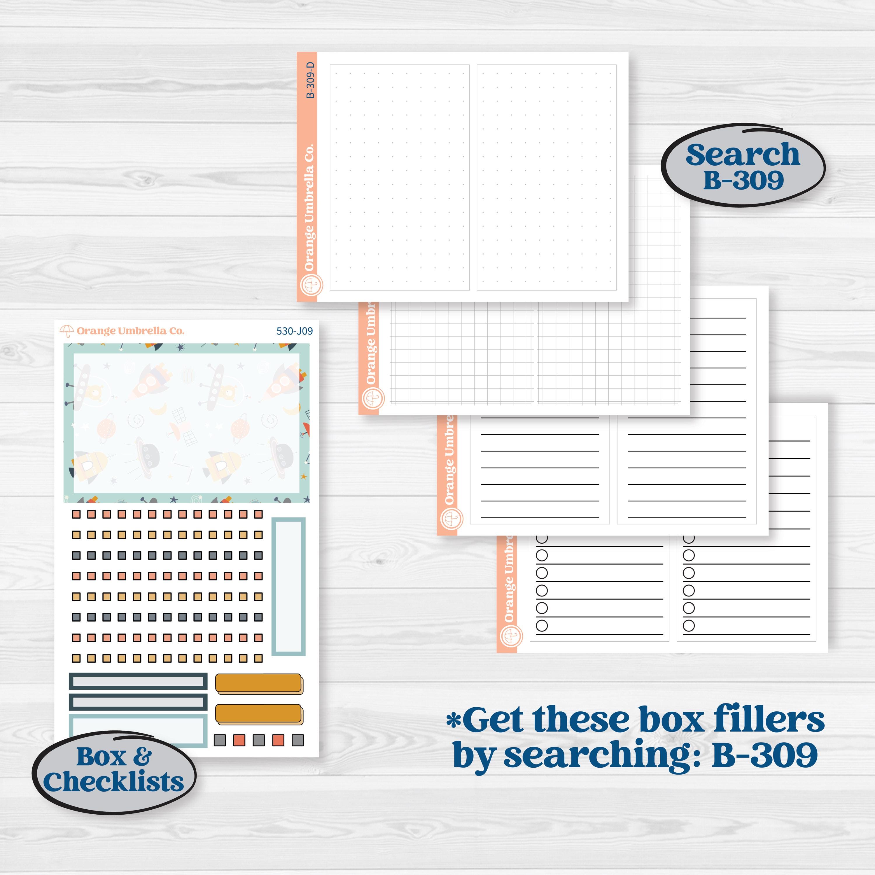Space Father’s Day | A5 Daily Duo Planner Kit Stickers | Outta This World | KIT-530-J