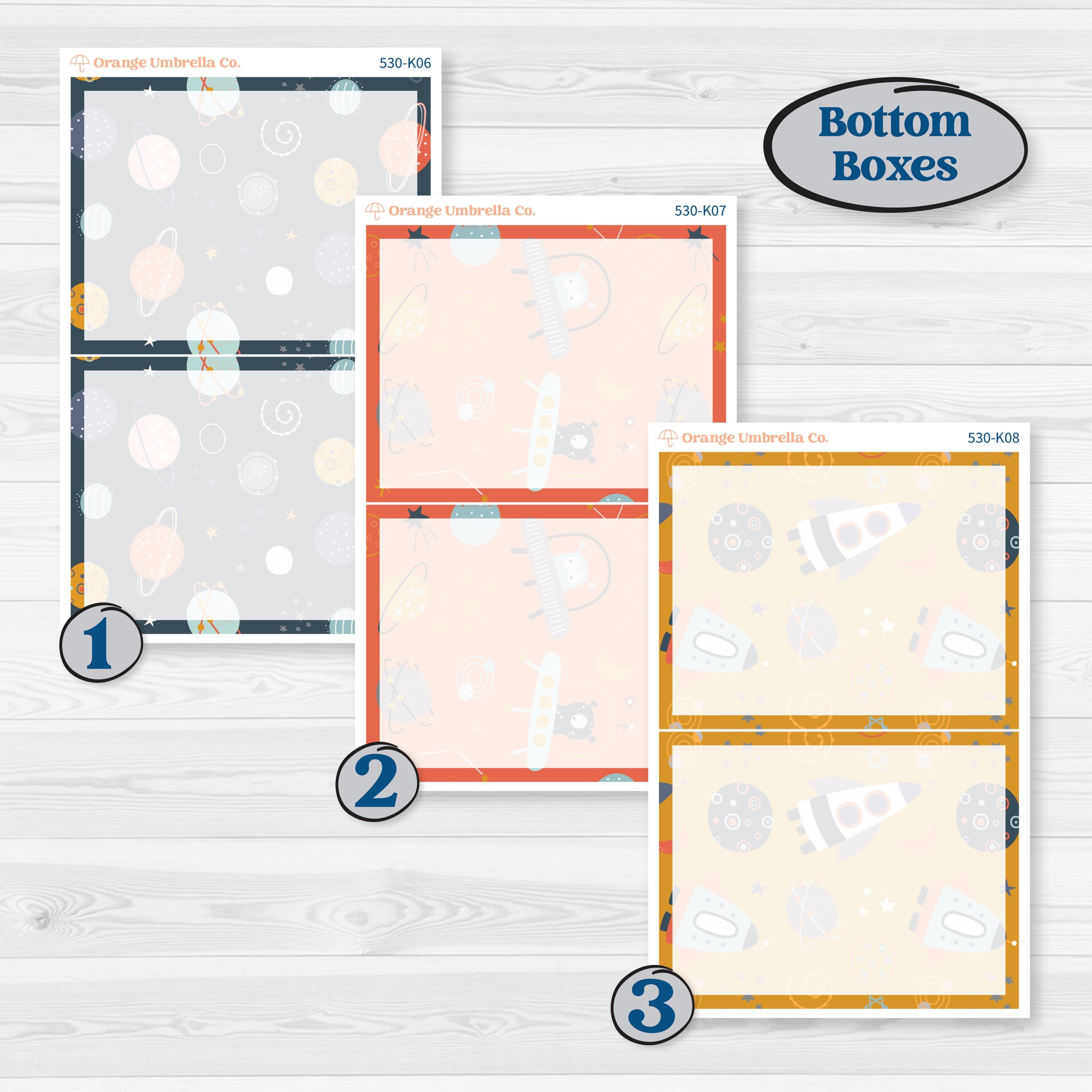 Space Father’s Day | 7x9 Erin Condren Daily Duo Planner Kit Stickers | Outta This World | KIT-530-K