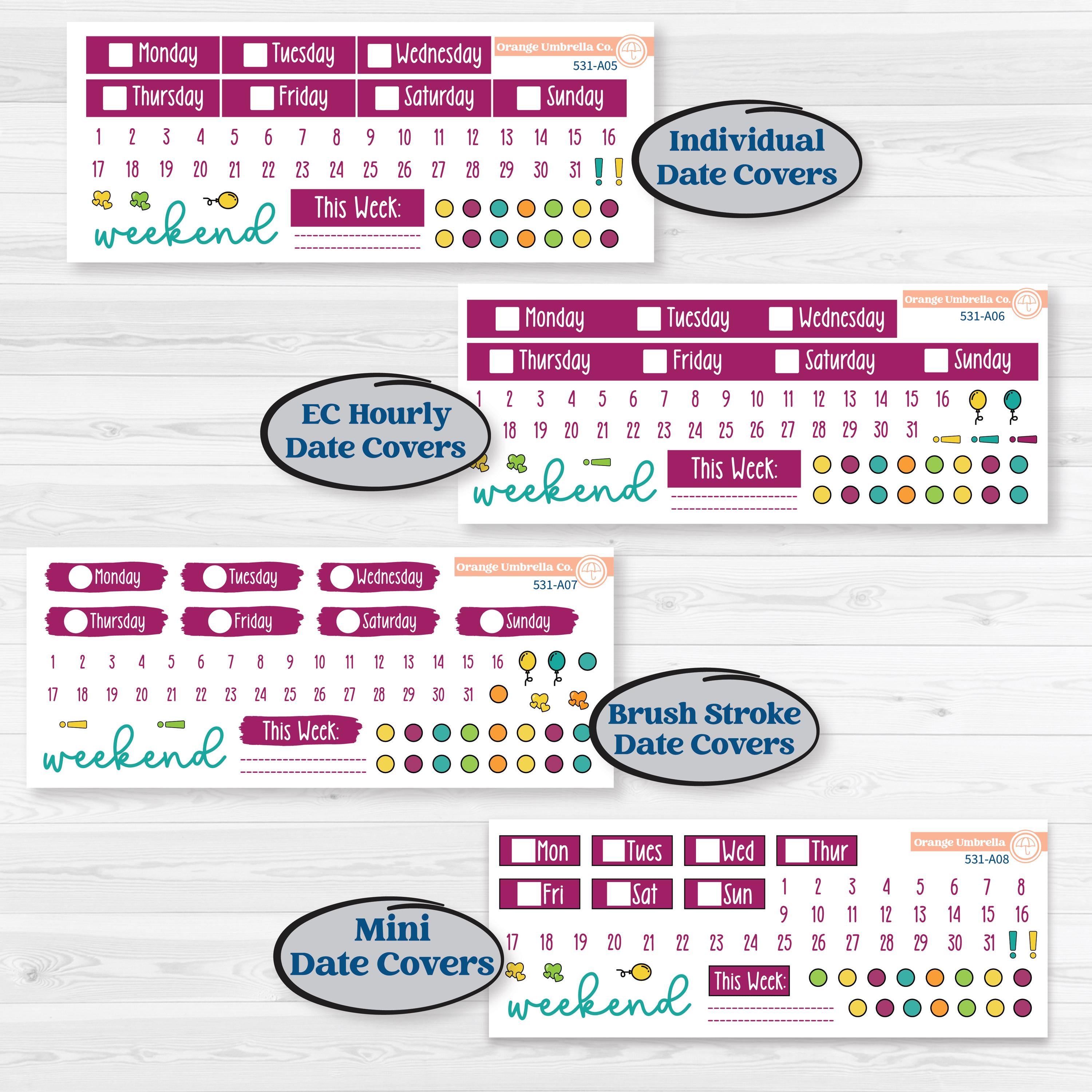 Tropical Island Jungle | Weekly Sticker Kit for Vertical Planners like Erin Condren | Polynesia | KIT-531-A