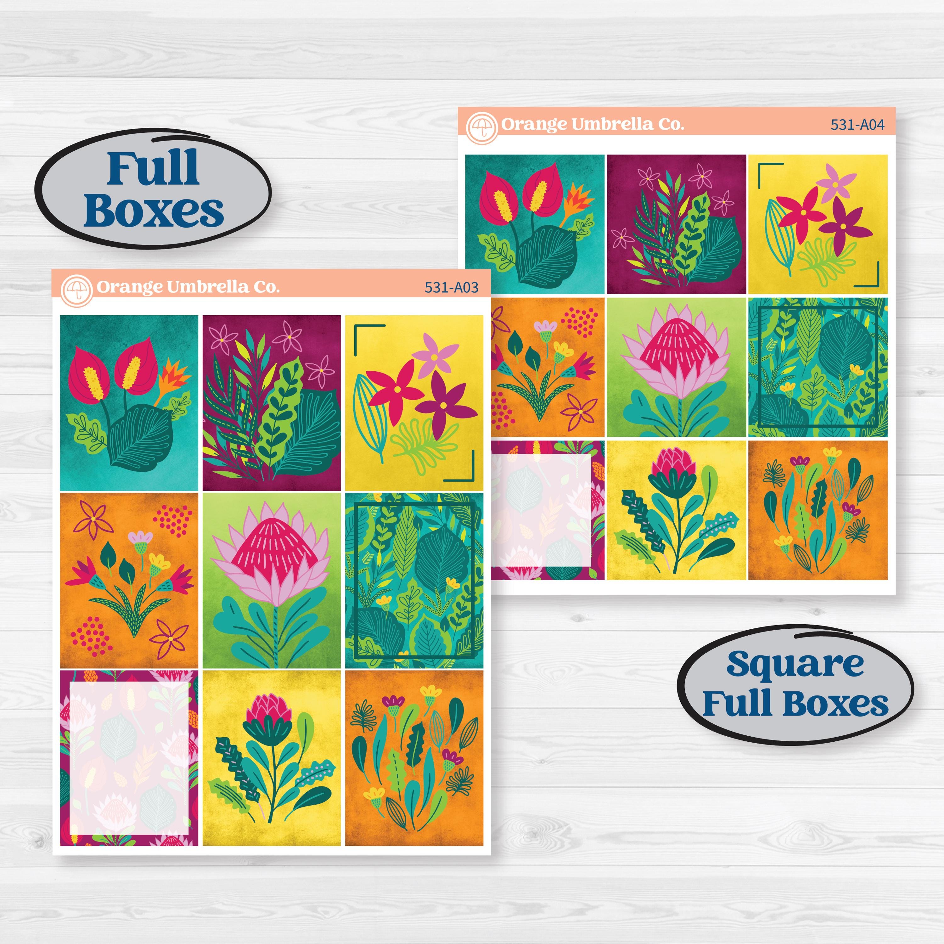 Tropical Island Jungle | Weekly Sticker Kit for Vertical Planners like Erin Condren | Polynesia | KIT-531-A