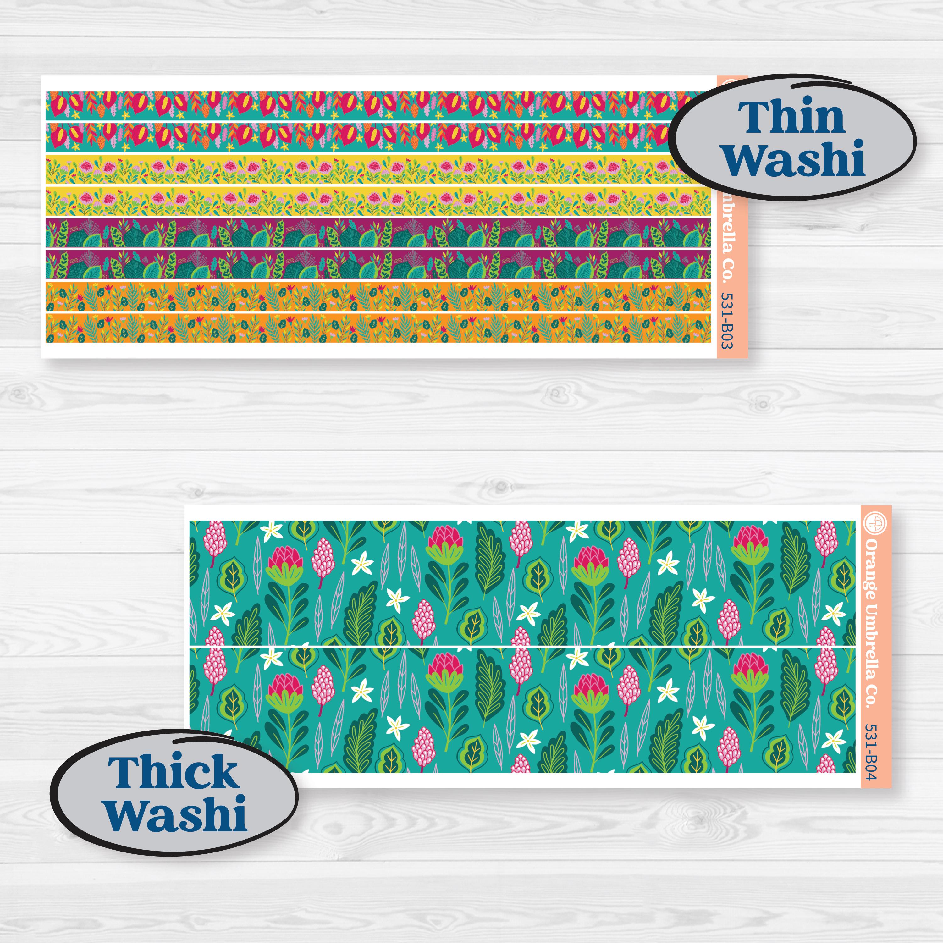 Tropical Island Jungle | Weekly Add-On Planner Kit Stickers | Polynesia | KIT-531-B