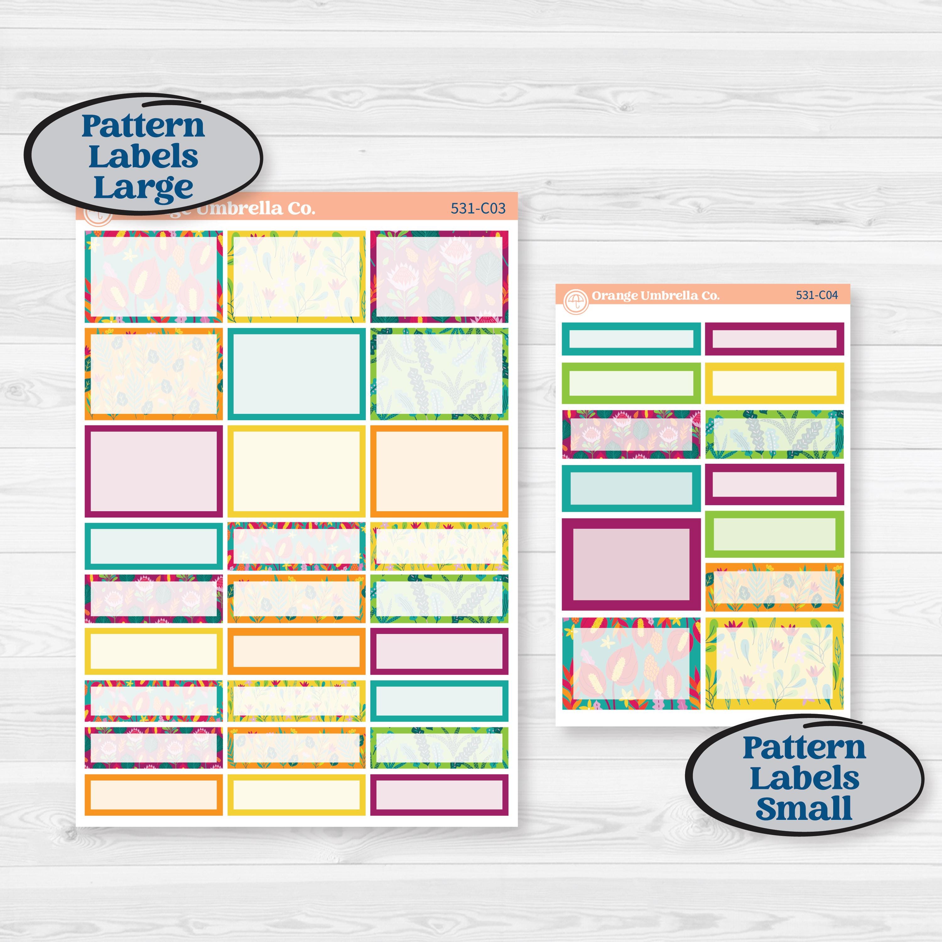 Tropical Island Jungle | Weekly Add-On Labels Planner Kit Stickers | Polynesia | KIT-531-C