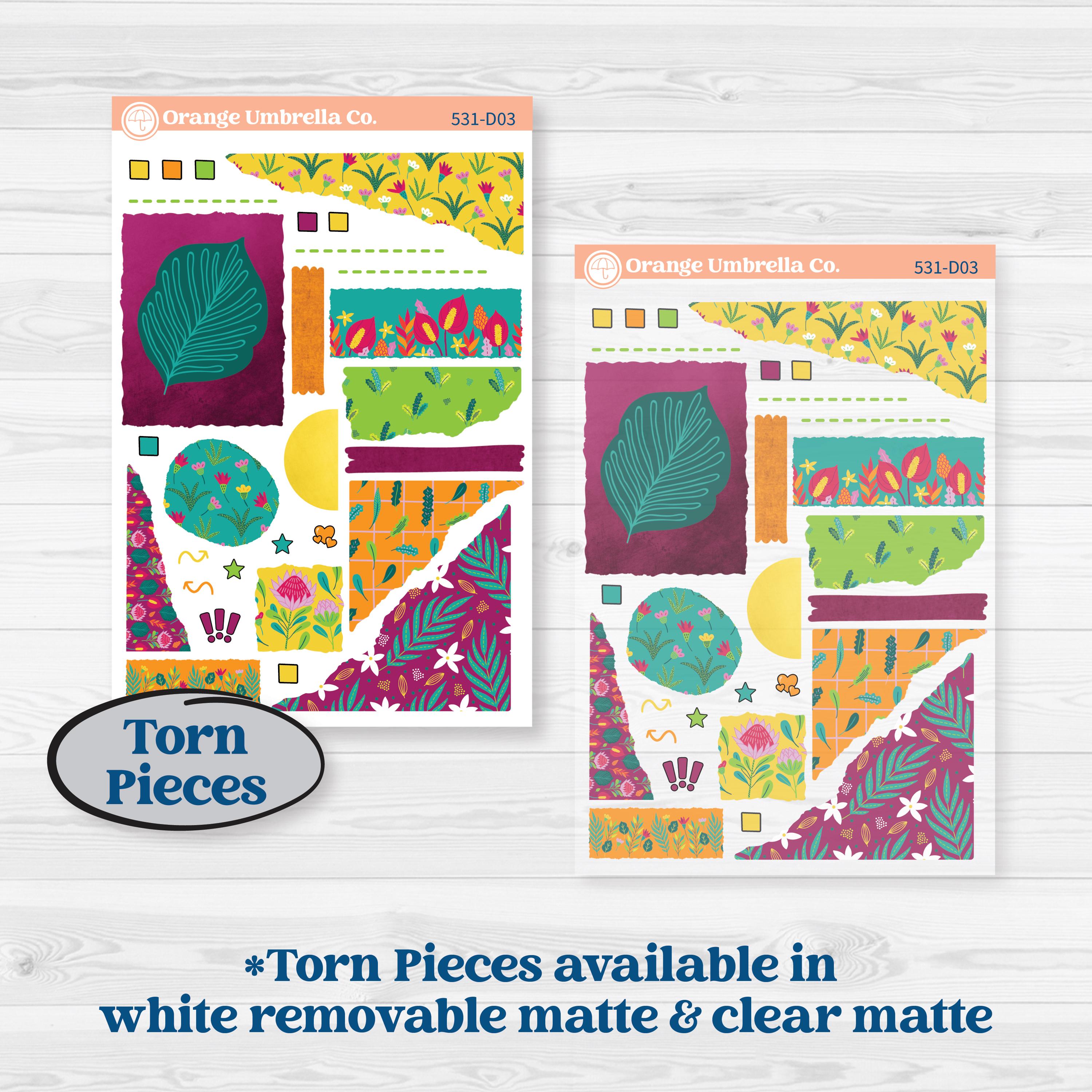 Tropical Island Jungle | Journaling or Scrapbooking Kit | Creative Junk Journal Planner Stickers | Polynesia | KIT-531-D