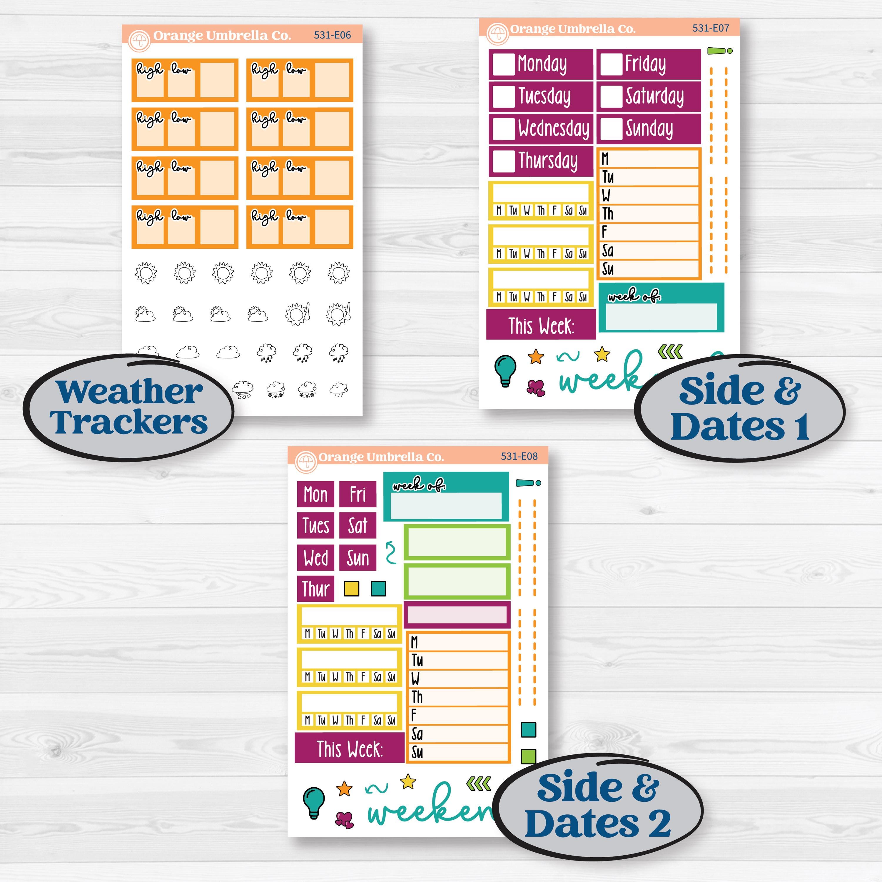 Tropical Island Jungle | Hobonichi Cousin Weekly & Daily Planner Kit Stickers | Polynesia | KIT-531-E
