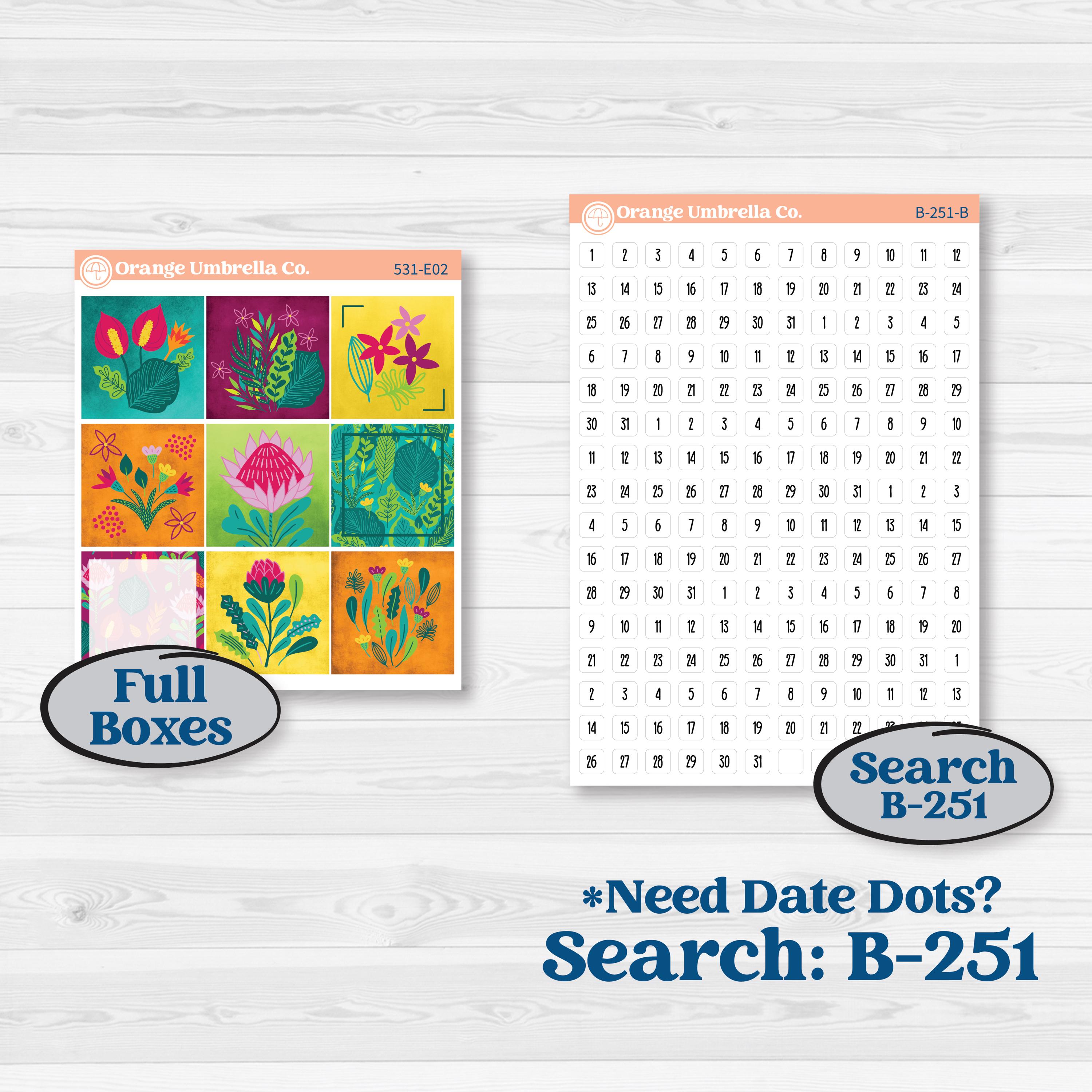 Tropical Island Jungle | Hobonichi Cousin Weekly & Daily Planner Kit Stickers | Polynesia | KIT-531-E