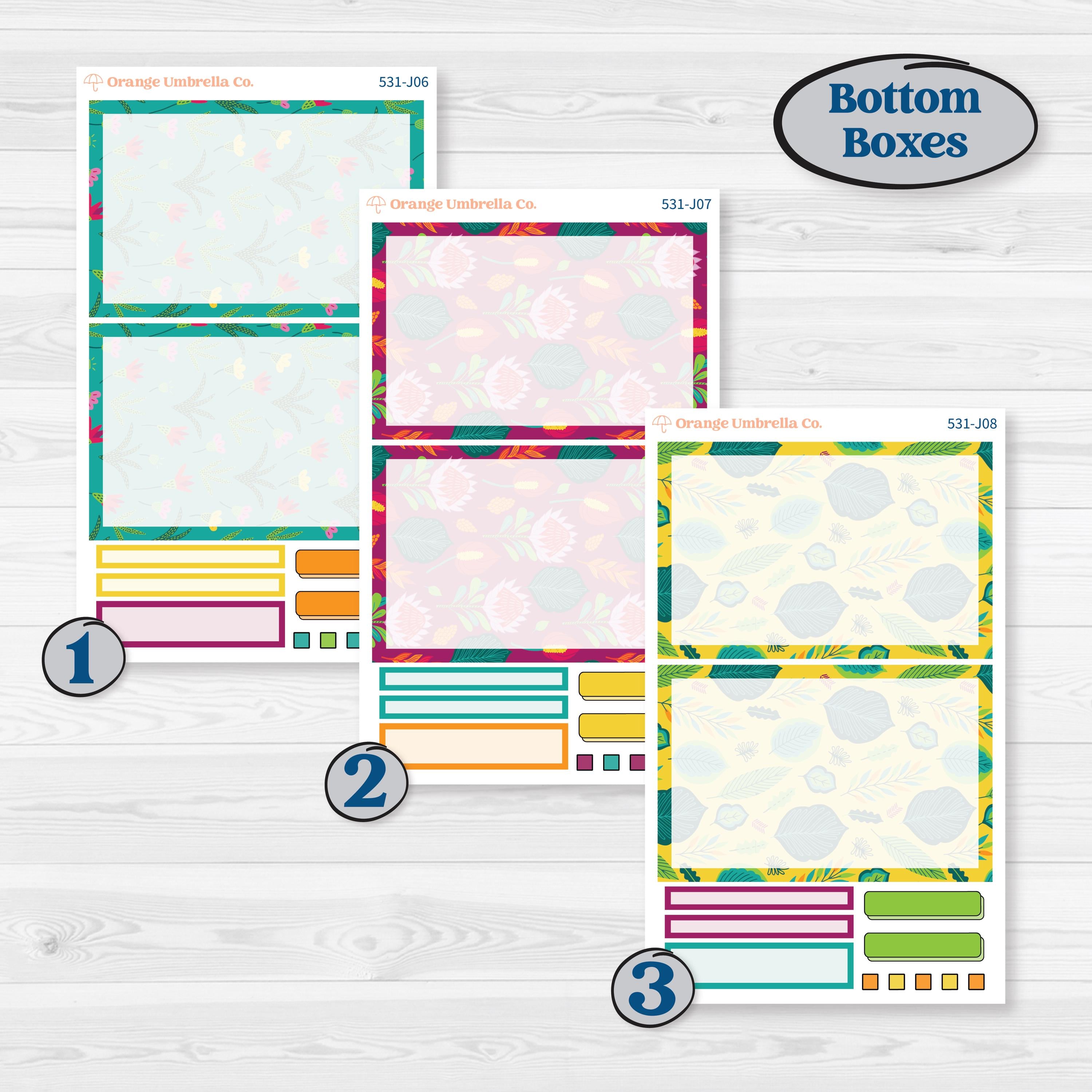 Tropical Island Jungle | A5 Daily Duo Planner Kit Stickers | Polynesia | KIT-531-J