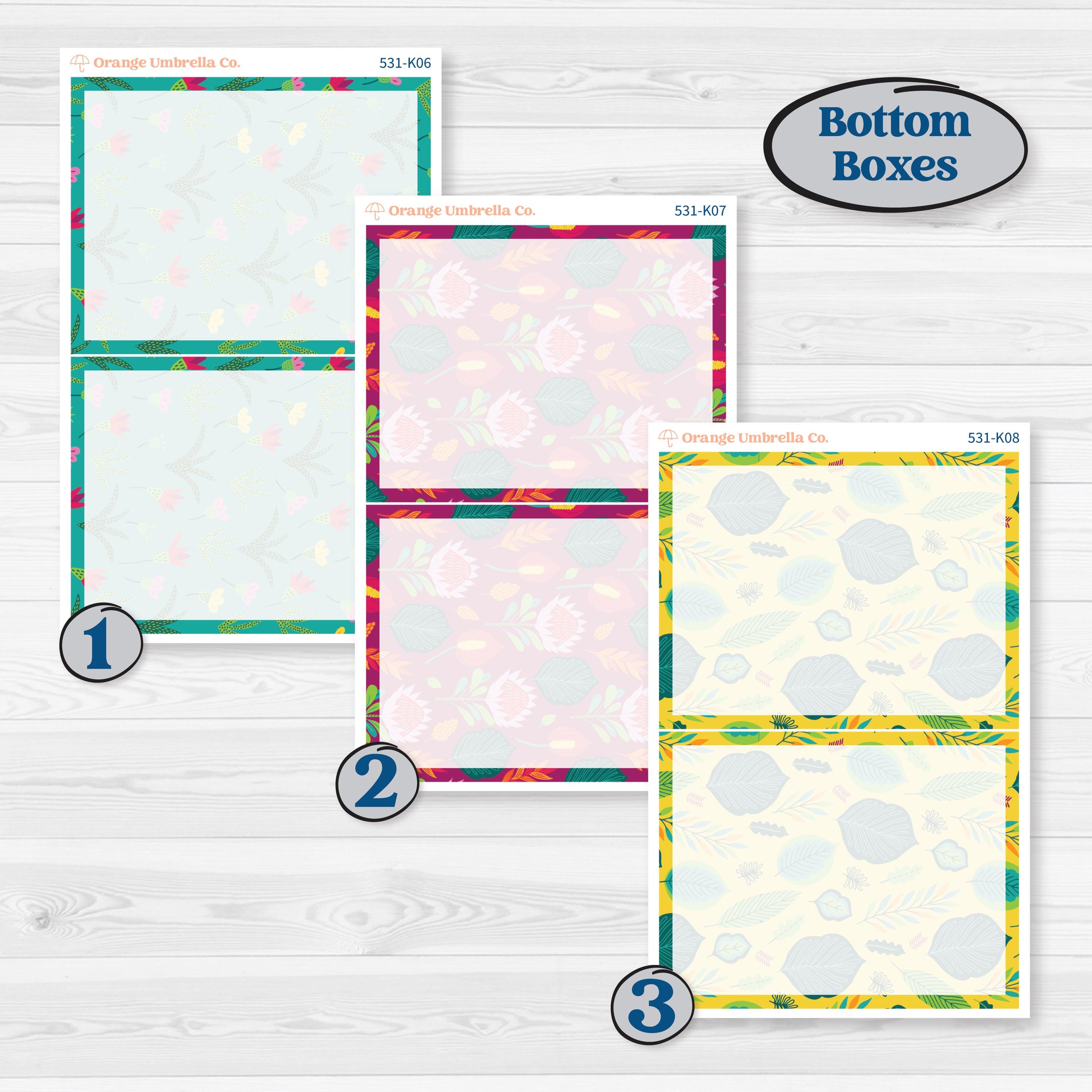 Tropical Island Jungle | 7x9 Erin Condren Daily Duo Planner Kit Stickers | Polynesia | KIT-531-K