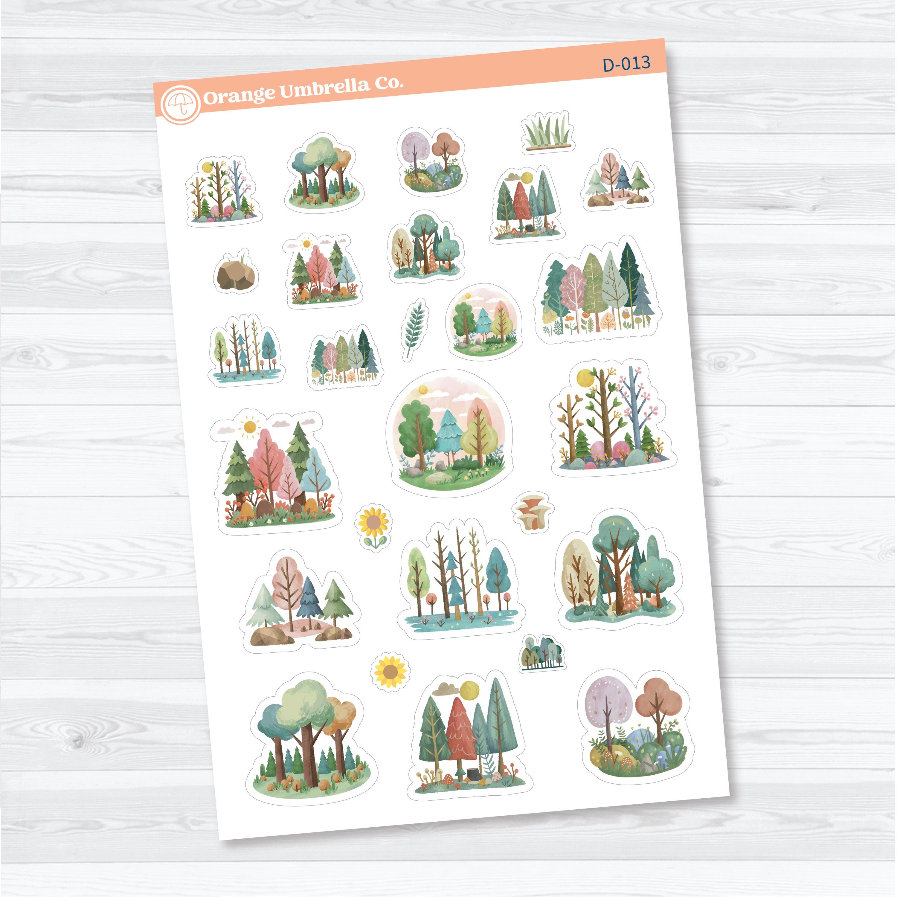 Woodlands Planner and Scrapbooking Kit | Planner Stickers | D-013 & C-478