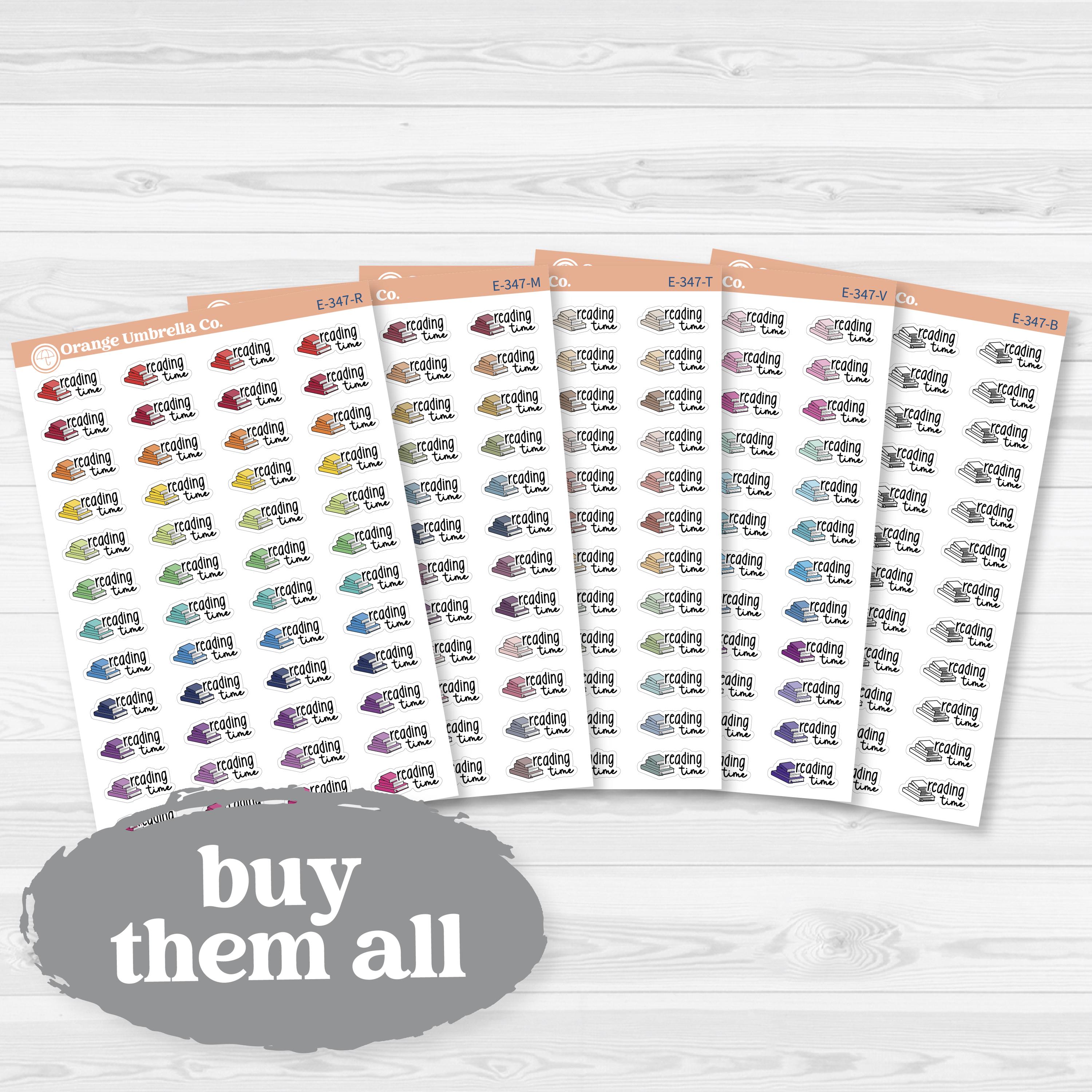 Reading Time Planner Stickers | F18 Event Labels | E-347