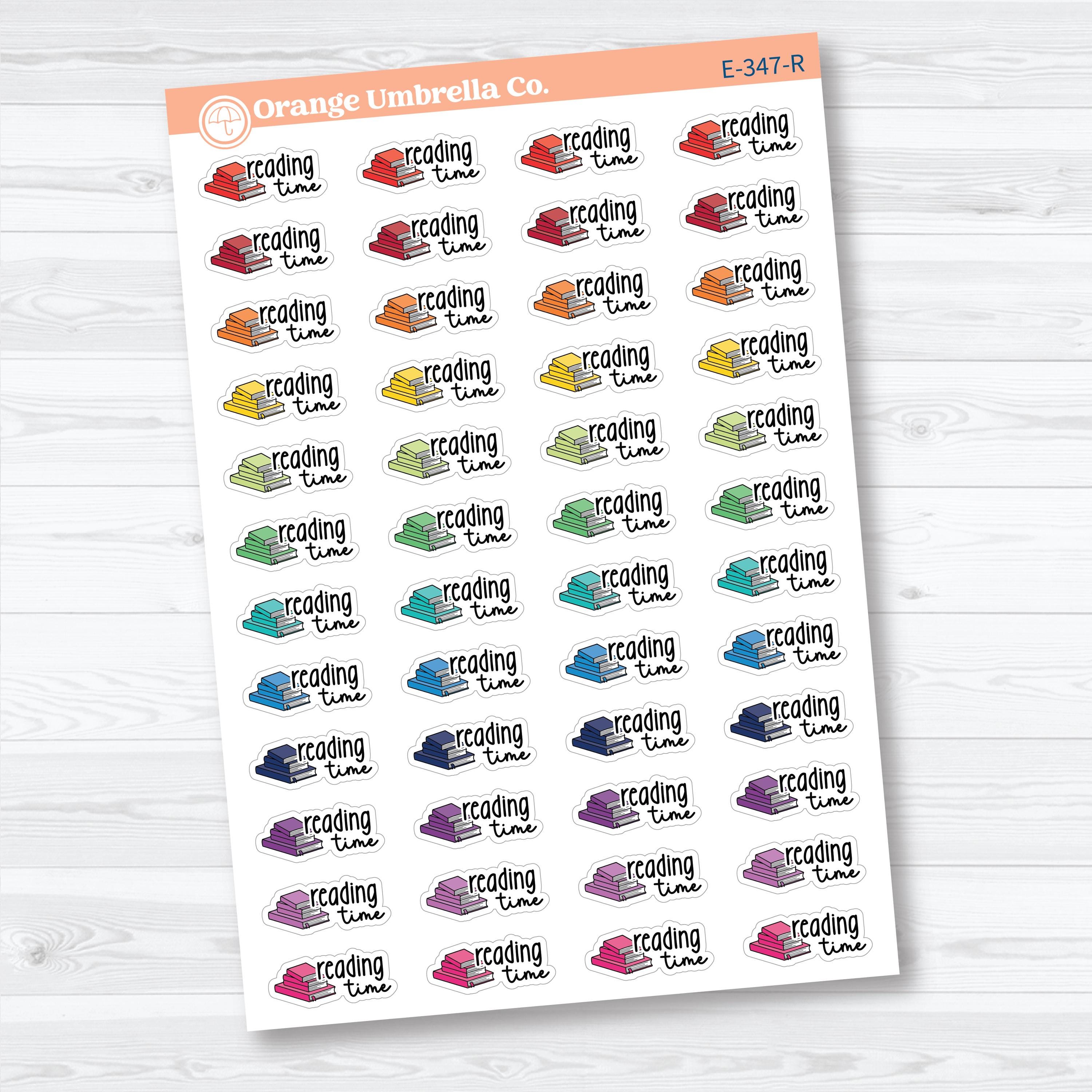 Reading Time Planner Stickers | F18 Event Labels | E-347