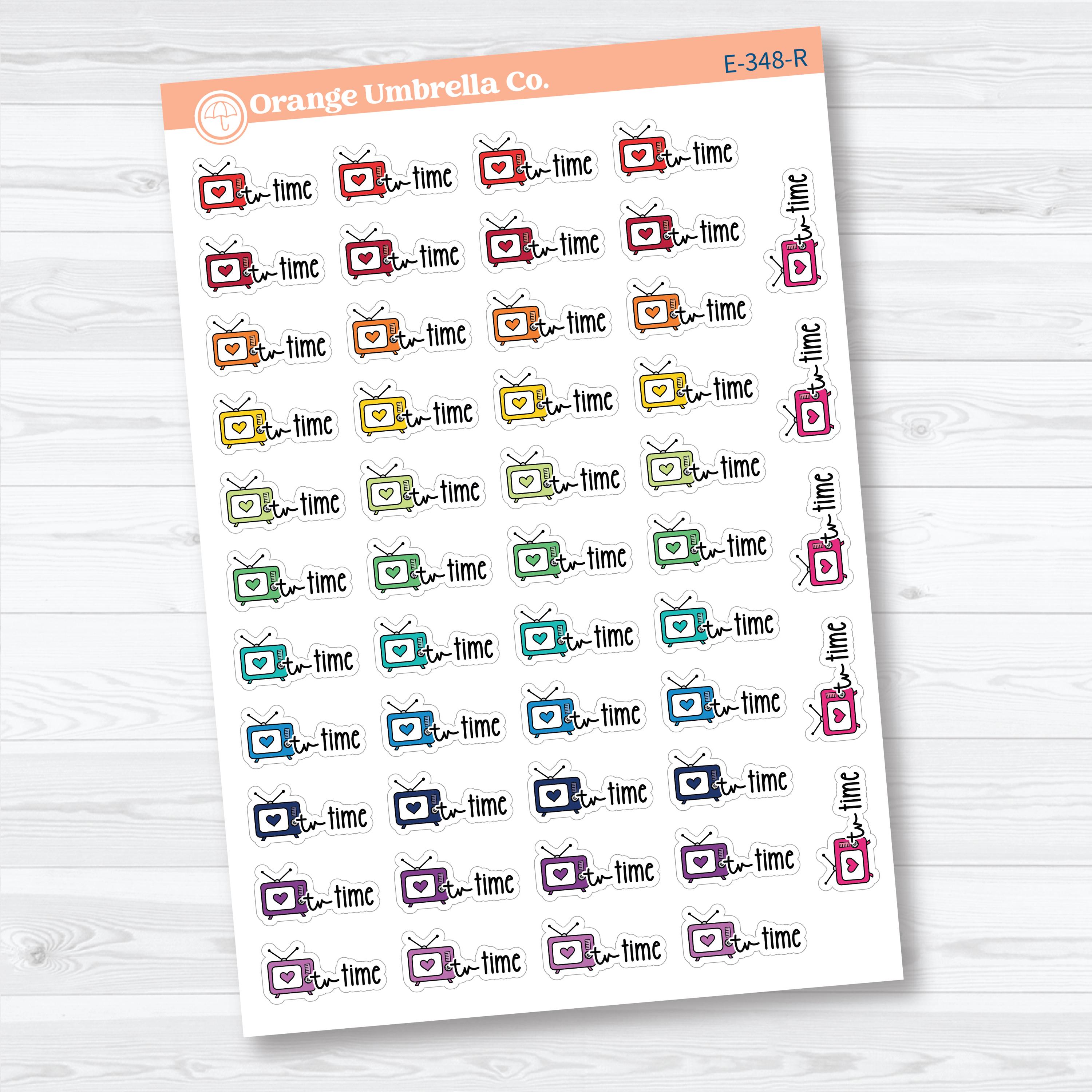 TV Time Planner Stickers | F18 Event Labels | E-348