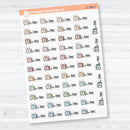 TV Time Clear Matte Planner Stickers | F18 Event Labels | E-348-CM