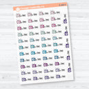 TV Time Clear Matte Planner Stickers | F18 Event Labels | E-348-CM