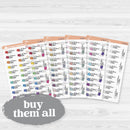 Work From Home Clear Matte Planner Stickers | F18 Event Labels | E-349-CM