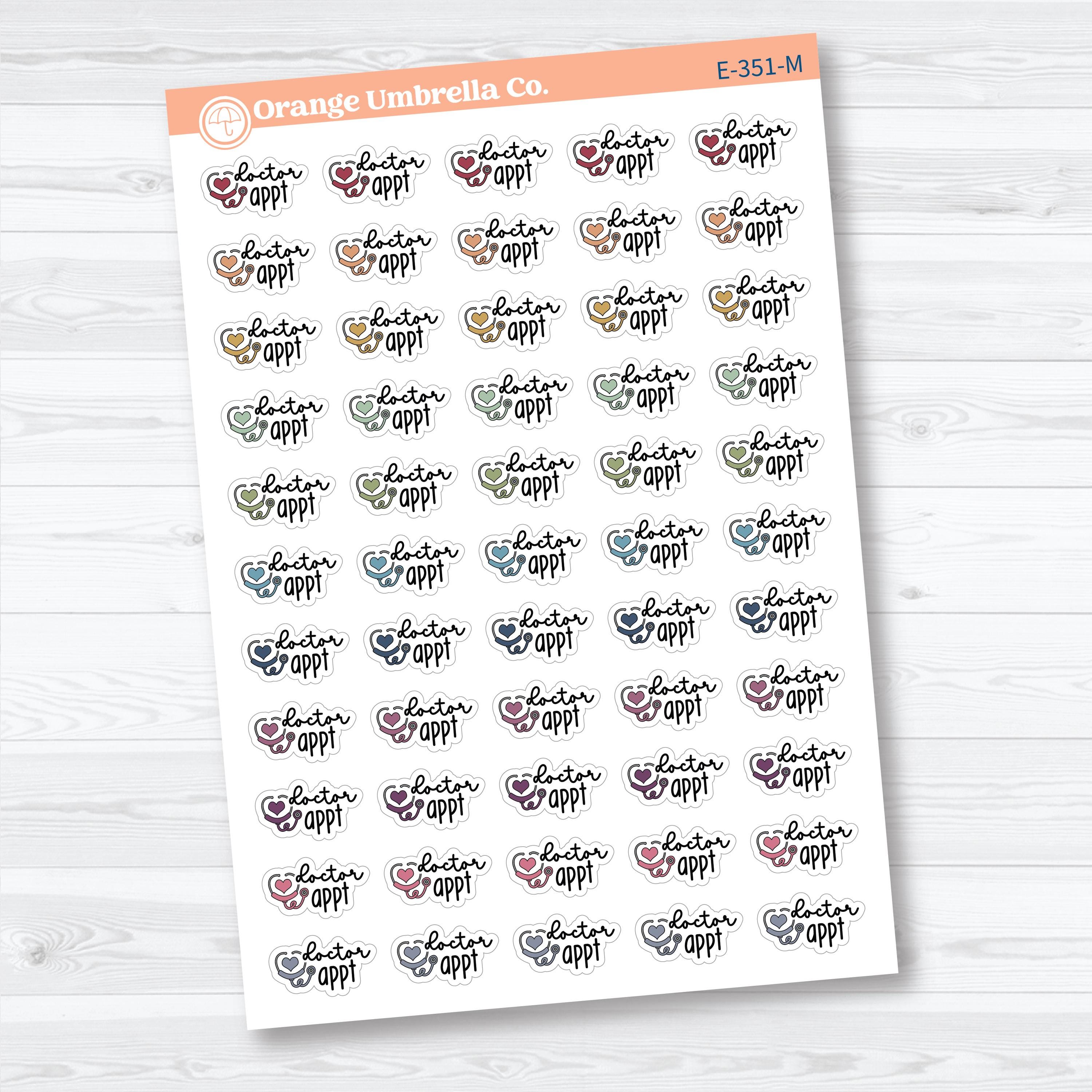 Doctor Appointment Planner Stickers | F18 Event Labels | E-351