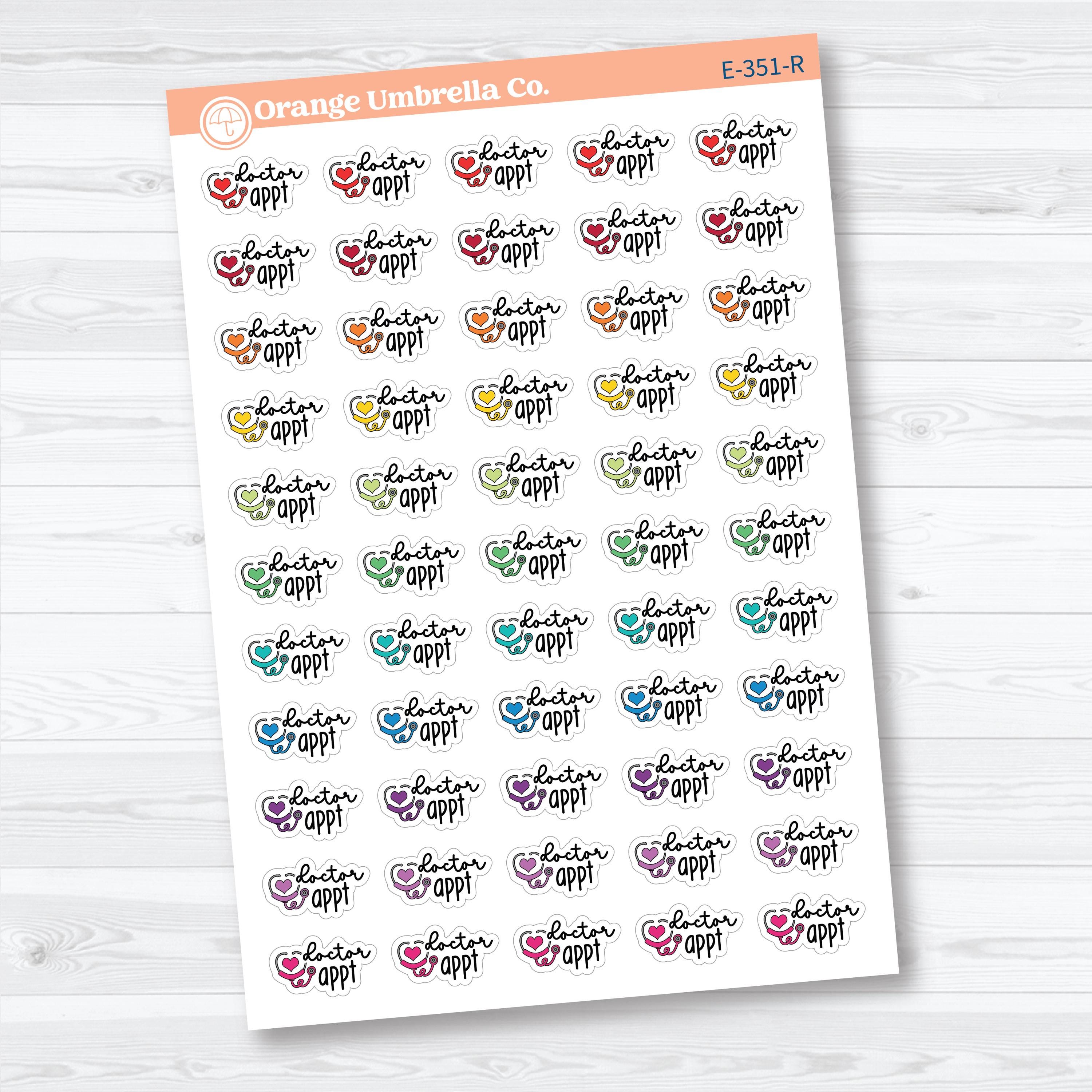 Doctor Appointment Planner Stickers | F18 Event Labels | E-351