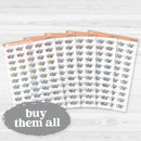 Doctor Appointment Clear Matte Planner Stickers | F18 Event Labels | E-351-CM