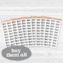 Laundry Time Clear Matte Planner Stickers | F18 Event Labels | E-352-CM