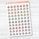 Mini Litter Box Spazz Clear Matte Icons | Planner Stickers | I-531-CM