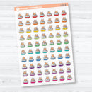 Mini Litter Box Spazz Clear Matte Icons | Planner Stickers | I-531-CM