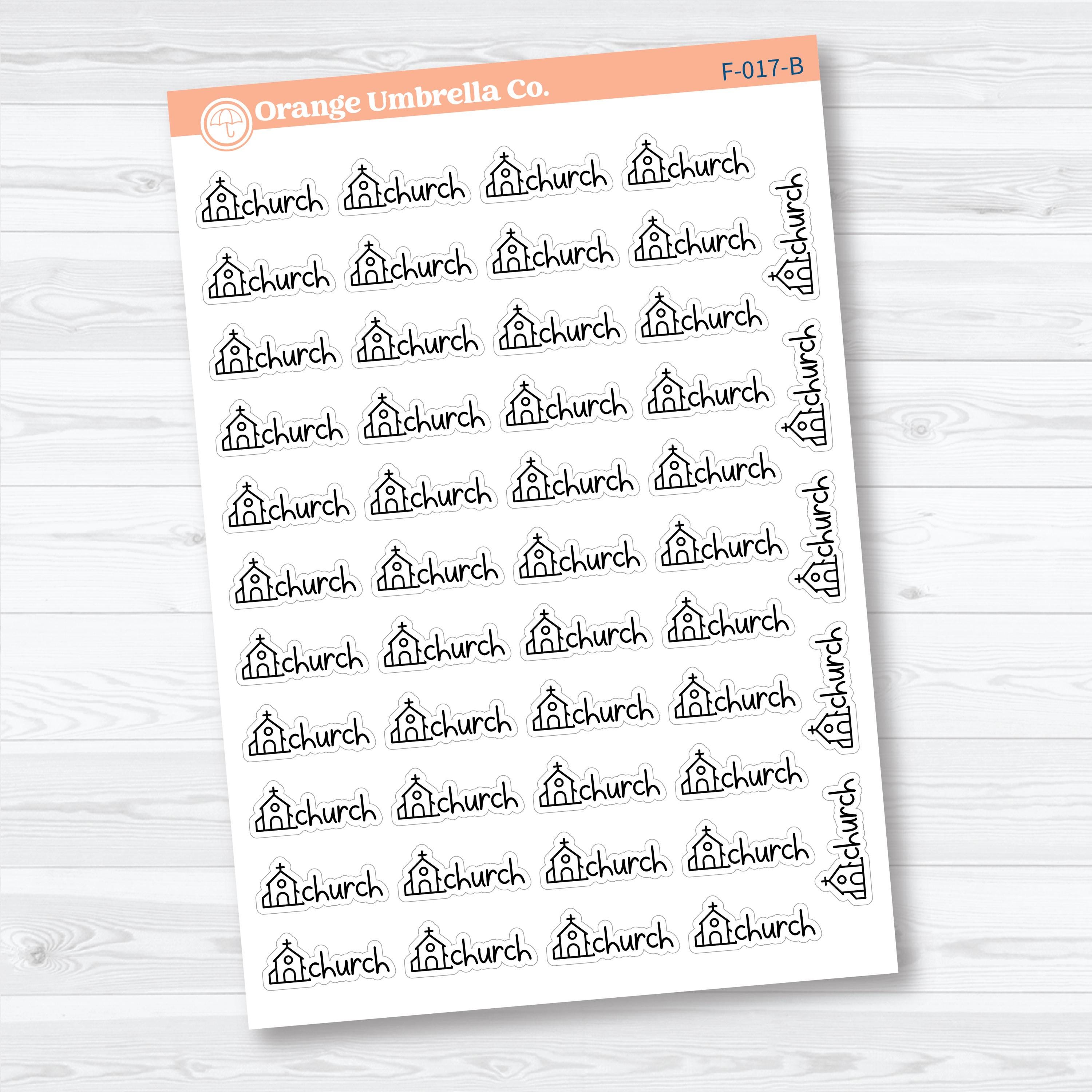 Church Event Labels F21 | Faith Planner Stickers | F-017